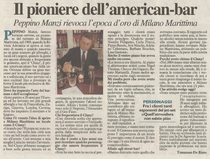 articolo peppino manzi