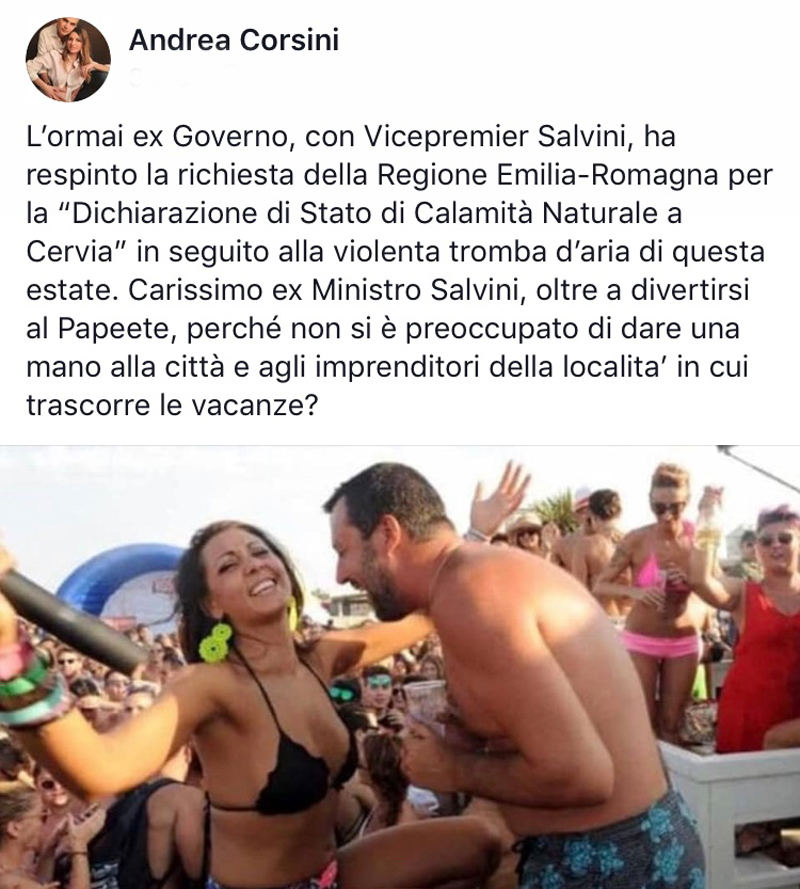 negato lo stato di calamità naturale a milano marittima andrea corsini
