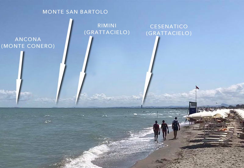 Il Conero si vede da Cervia?