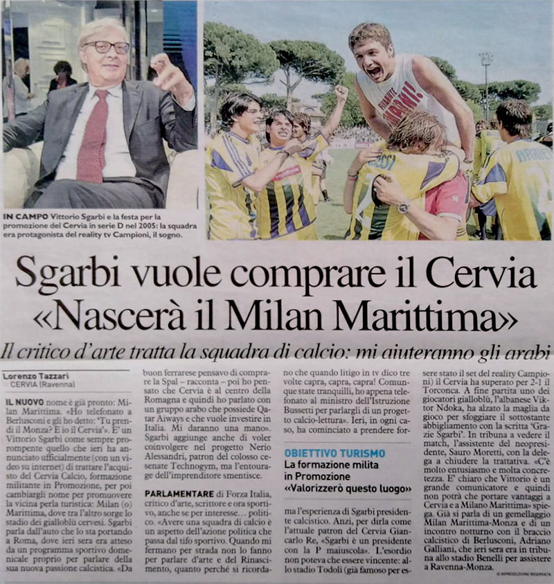 Campioni il Sogno vittorio sgarbi