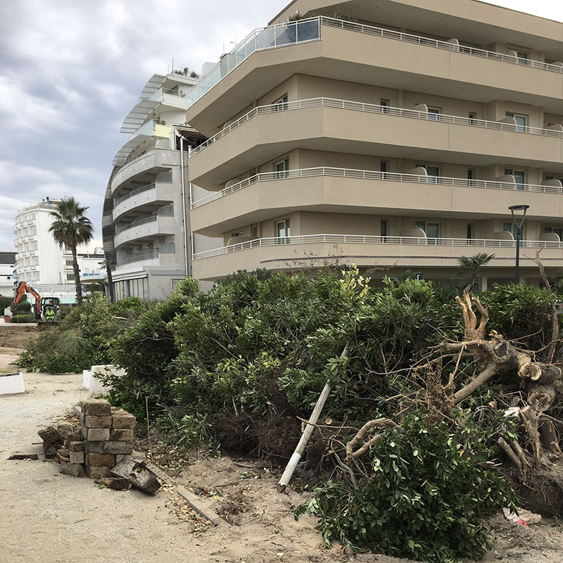 Nuovo tratto del lungomare di Milano Marittima