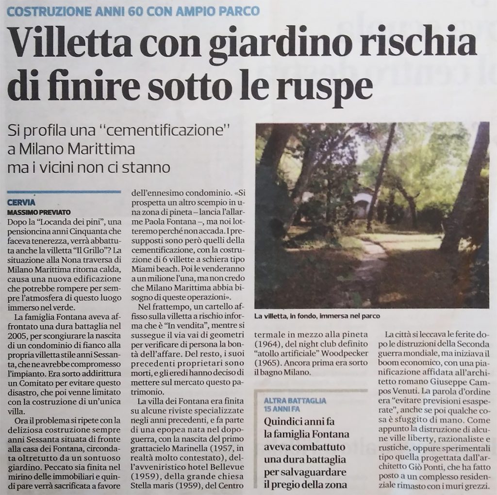 milano marittima cambio destinazione