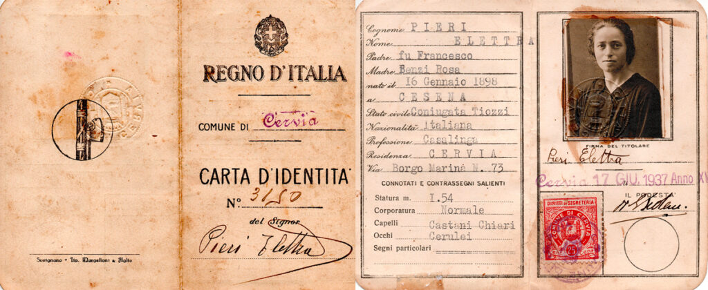 carta d'identità di elettra pieri